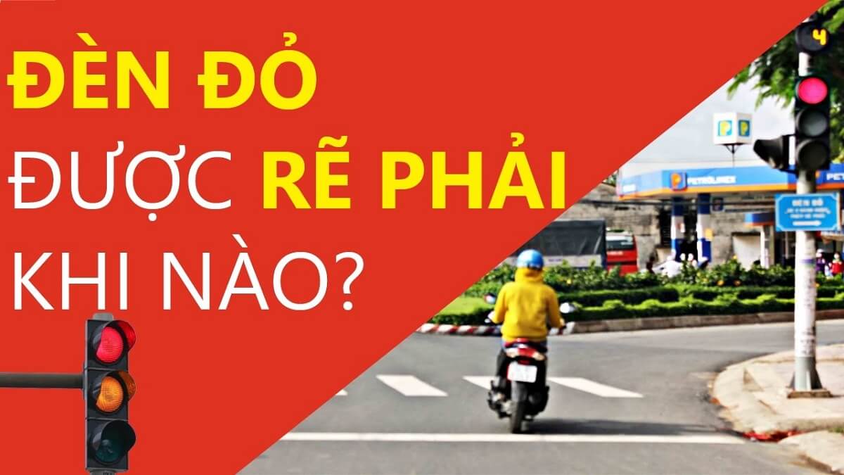 Rẽ phải khi đèn đỏ có vi phạm luật giao thông không?