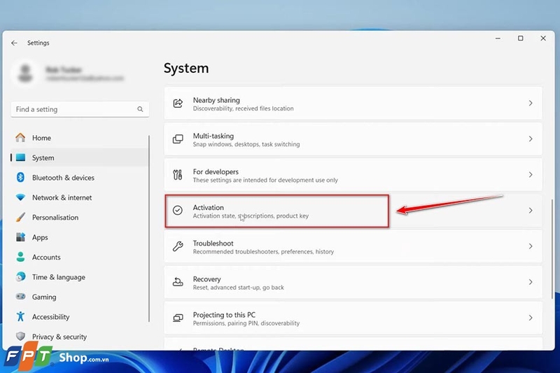 Người dùng có thể kích hoạt key Win 11 Pro trực tiếp trong phần Activation của Windows Settings. 